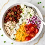 Chicken Bacon Ranch Cottage Cheese Bowl close-up