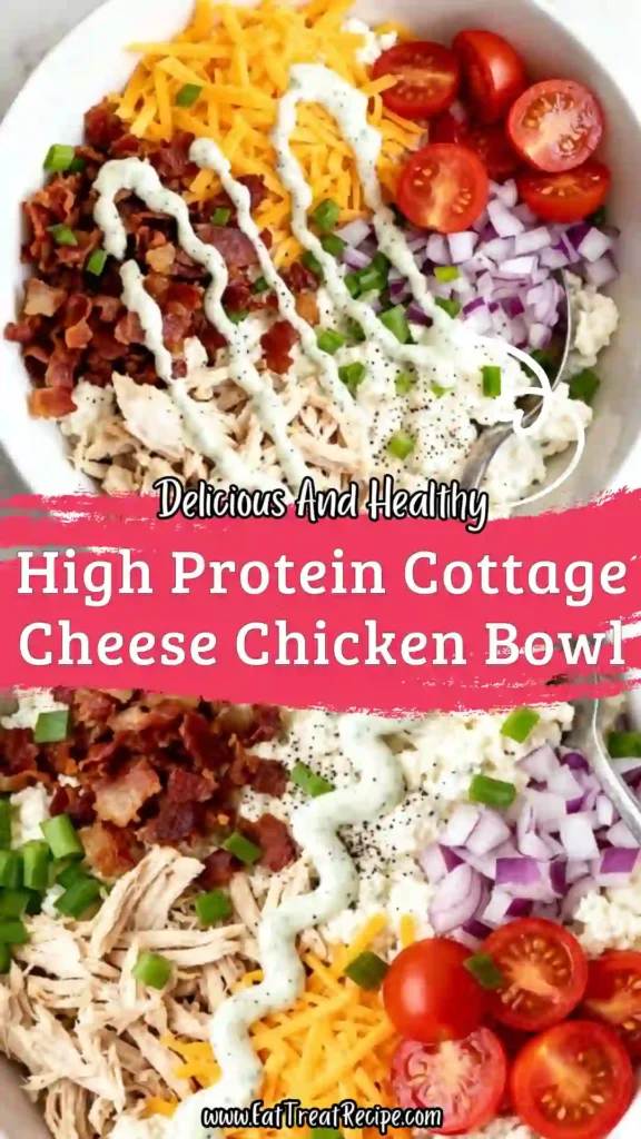Chicken Bacon Ranch Cottage Cheese Bowl close-up