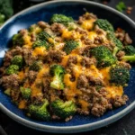 quick hamburger broccoli skillet bowl