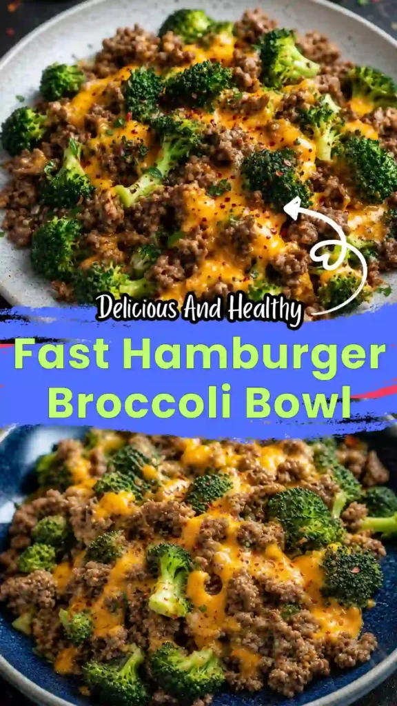 quick hamburger broccoli skillet bowl