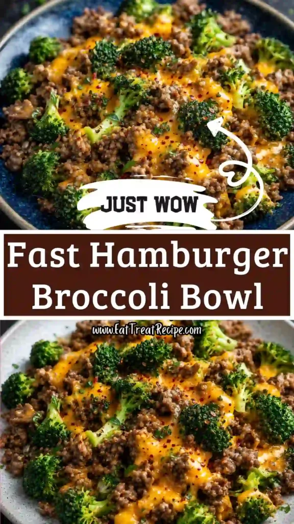 quick hamburger broccoli skillet bowl