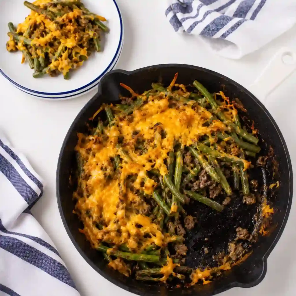 quick hamburger green bean casserole