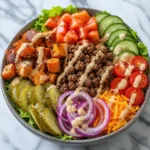 quick sweet potato burger bowl