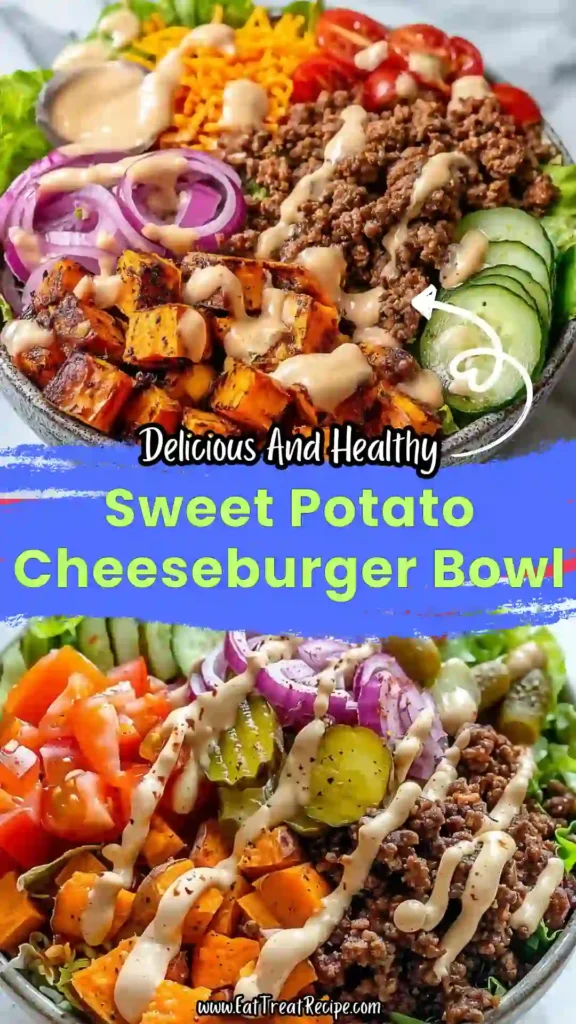 quick sweet potato burger bowl
