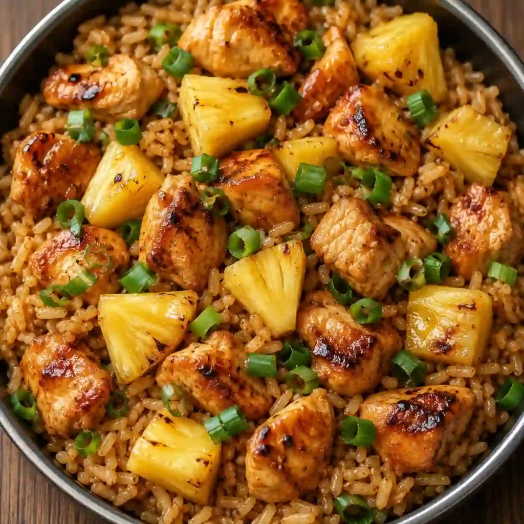 tropical pineapple chicken bowl