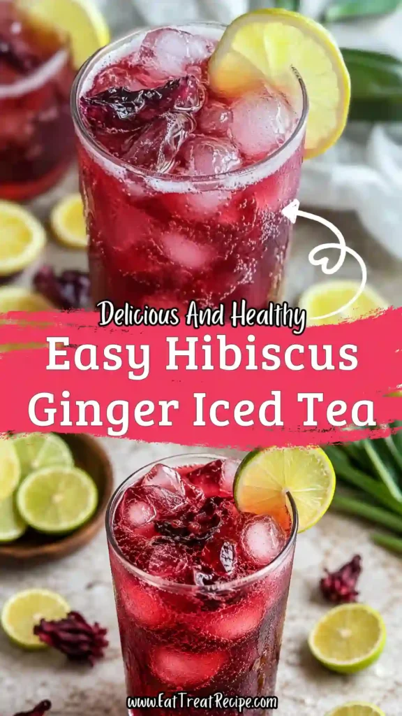 Easy Hibiscus Ginger Iced Tea Recipe