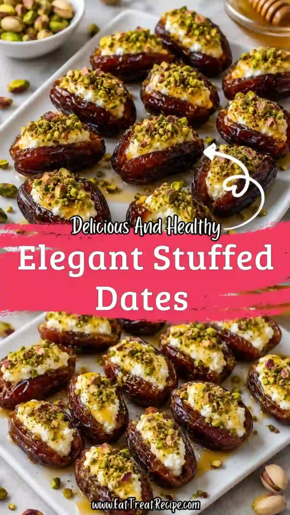 Honey Pistachio Ricotta Stuffed Dates recipe