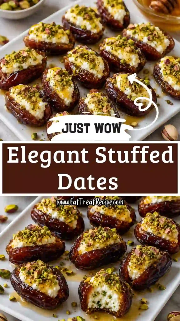 Honey Pistachio Ricotta Stuffed Dates recipe