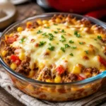 Keto Taco Casserole fresh from the oven