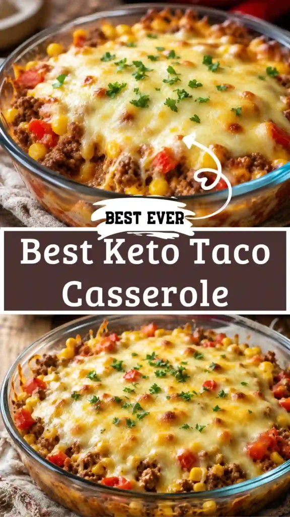 Keto Taco Casserole fresh from the oven