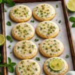 Mojito Sugar Cookies for Summer with lime glaze